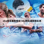 nba排名最新排名(nba排名最新排名表)