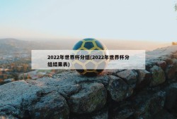 2022年世界杯分组(2022年世界杯分组结果表)